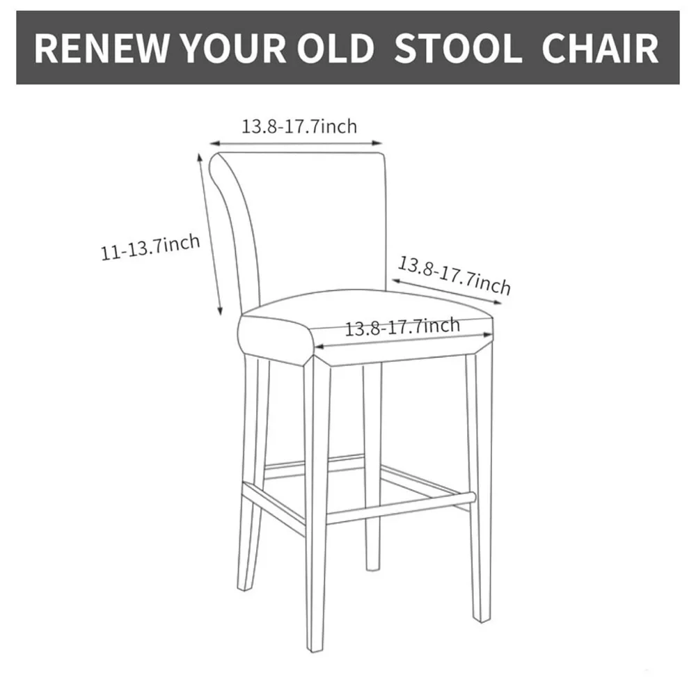 Pair of Black pleather counter height stool covers